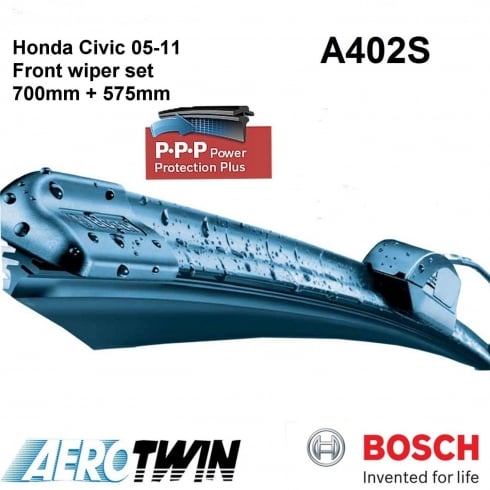 Aerotwin wiper blades for Honda Civic 2005 to 2011 (700mm and 575mm)