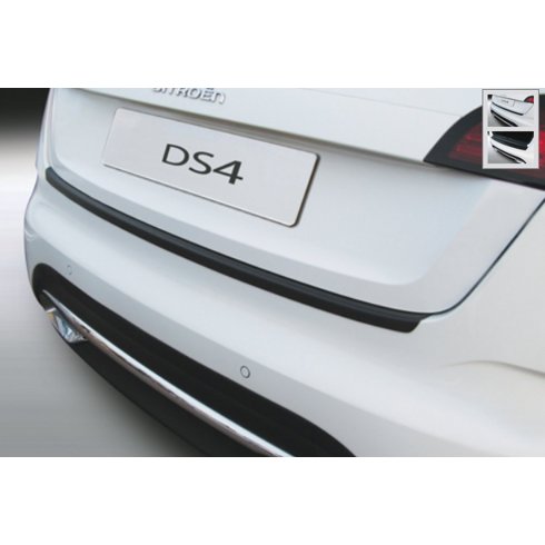 Citroen DS4 rear guard bumper protector in black finish May 2011 to December 2018