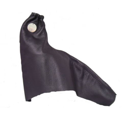 fine black leather hand brake gaiter