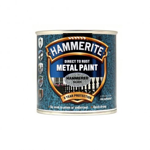 Hammerite hammered metal paint - Silver 250ml