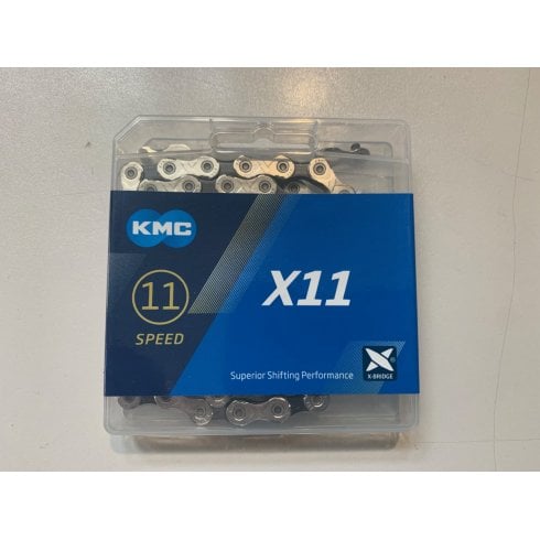 KMC X11 bicycle chain - 11 speed with 114 links and missing link connector included