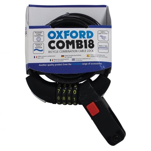 Oxford combination cable lock 8mm x 1800mm