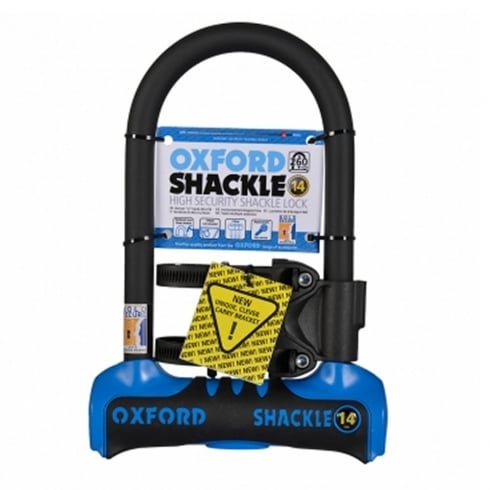 Oxford shackle 14 U-lock (260mm) Blue/Black sold secure gold