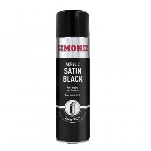 satin black acrylic spray paint 500ml