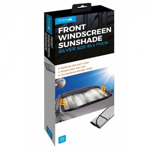 Simply Front Windscreen sunshade silver - 95 x 170 cm