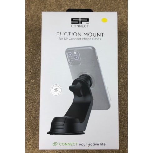 SP Connect suction cup mounting for in-car mobile phone use.